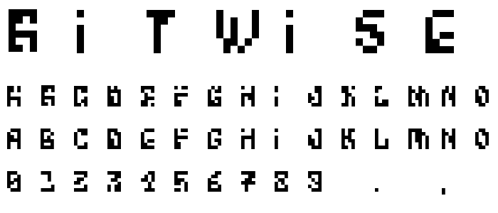 Bitwise Alpha font